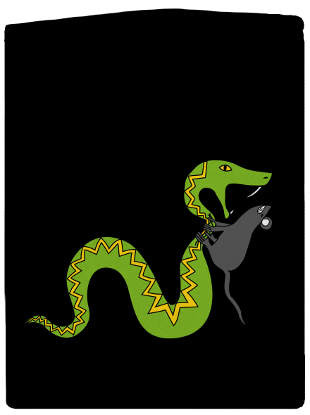 A kígyó és az egér cipzáras női pulóver  Black