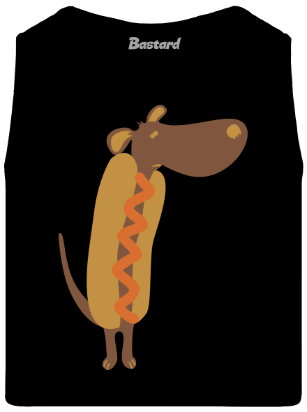 Hot dog férfi trikó  Black
