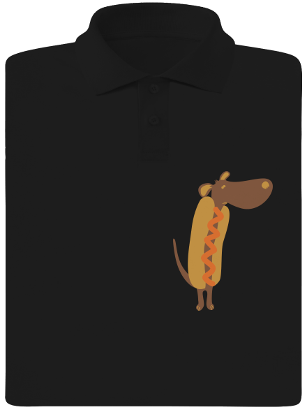 Hot dog férfi pólóingek  Black