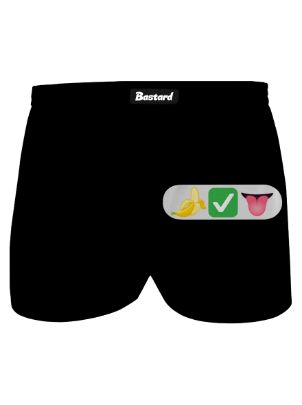 Emoji férfi alsó nadrág Black