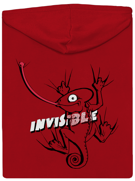 Invisible chameleon cipzáras férfi pulóver  Red