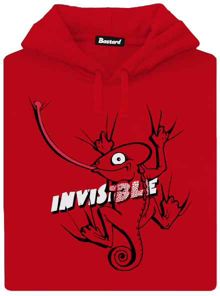 Invisible chameleon férfi kenguruzsebes pulóver  Red