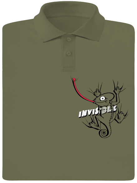 Invisible chameleon férfi pólóingek  Khaki