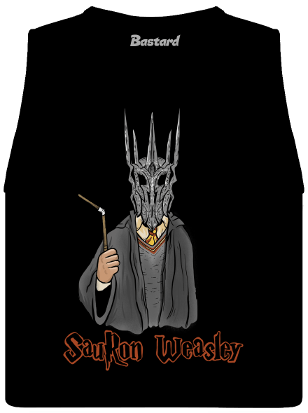 SauRon Weasley női bővített trikó  Black