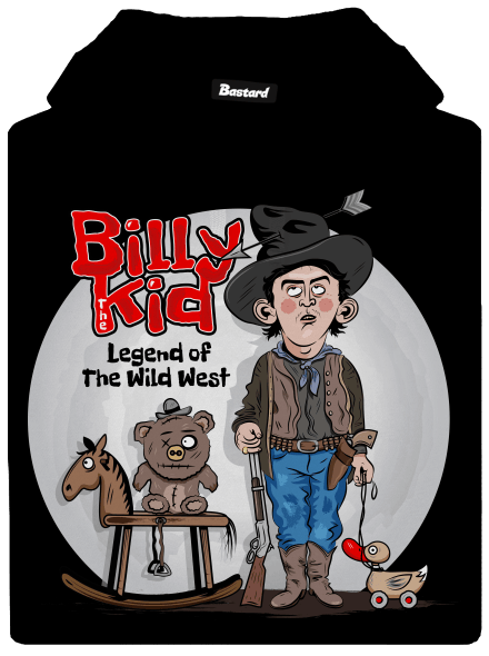 Billy The Kid női kenguruzsebes pulóver  Black