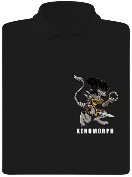 Xenomorph férfi pólóingek  Black