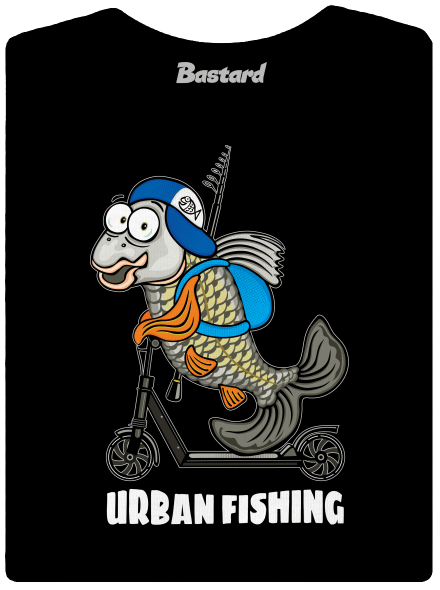 Urban fishing női póló  Black