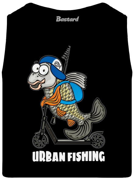Urban fishing férfi trikó  Black