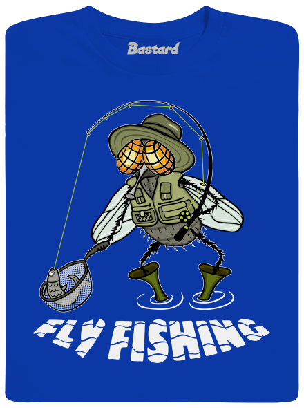 Fly fishing férfi hosszú ujjú póló  Royal Blue