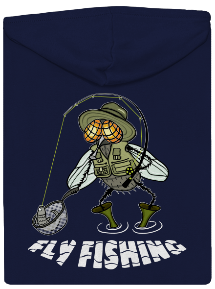 Fly fishing cipzáras férfi pulóver  Navy