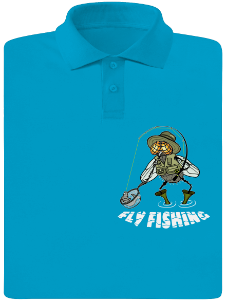 Fly fishing férfi pólóingek  Blue Atol