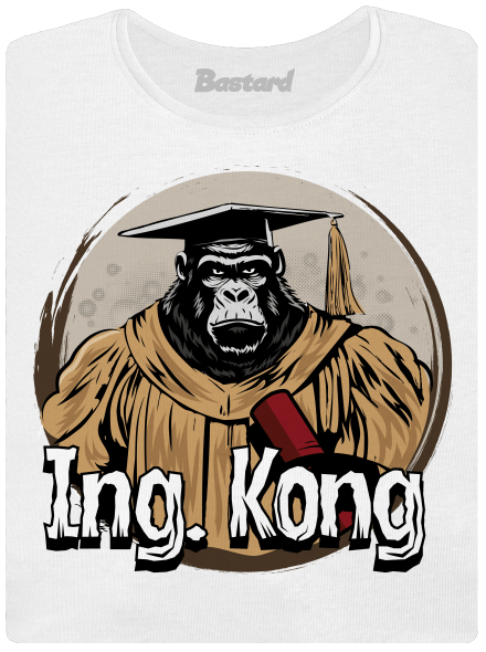 Ing. Kong női póló elasztikus alsó szegéllyel  White