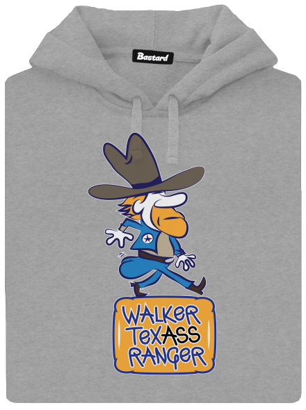 Walker Texass Ranger férfi kenguruzsebes pulóver  Light Melange