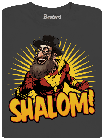 Shalom! férfi póló  Dark Grey