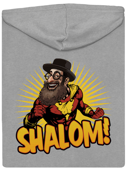 Shalom! cipzáras férfi pulóver  Light Melange