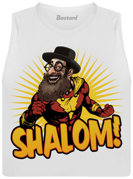Shalom! női bővített trikó  White