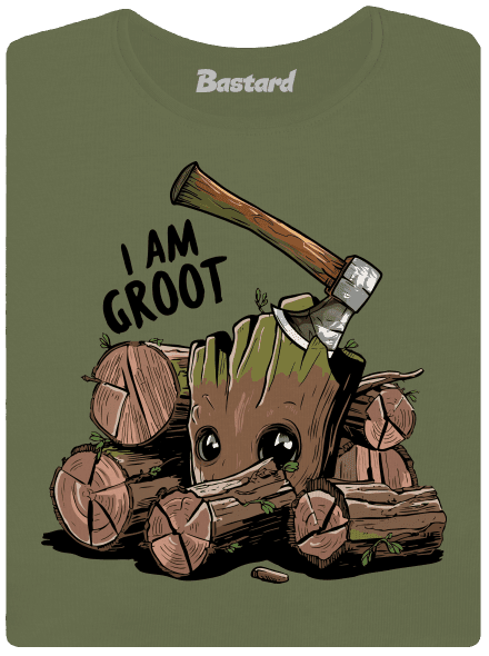 I Am Groot női póló Khaki