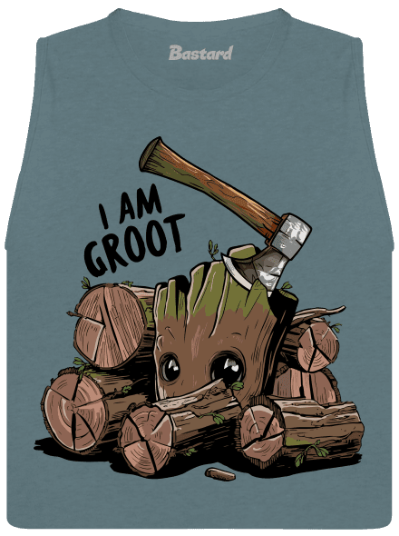I Am Groot női bővített trikó  Heather Deep Teal