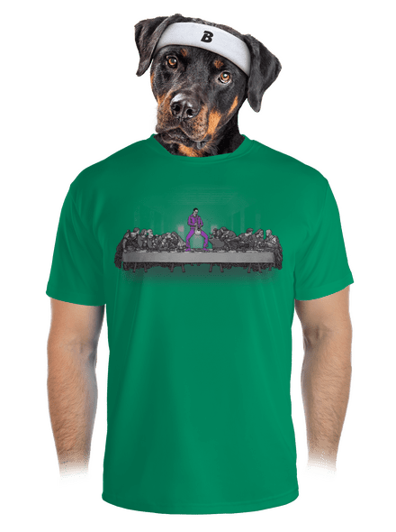 Jézus és Lebowski férfi sportpóló Kelly Green Mal