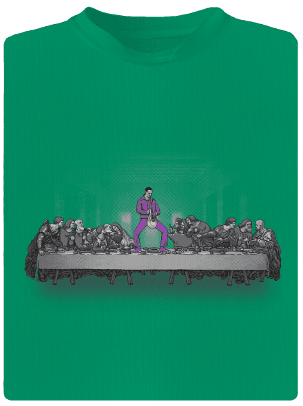 Jézus és Lebowski férfi sportpóló Kelly Green Mal