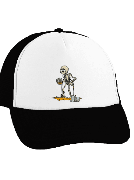 Csontváz és sör sültös sapka  Black cap