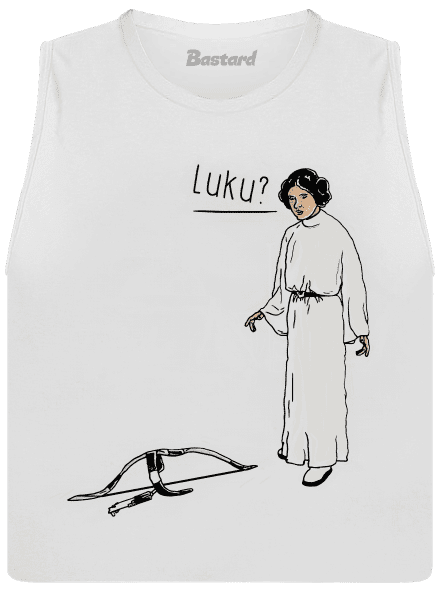 Luke és Leia női bővített trikó  White