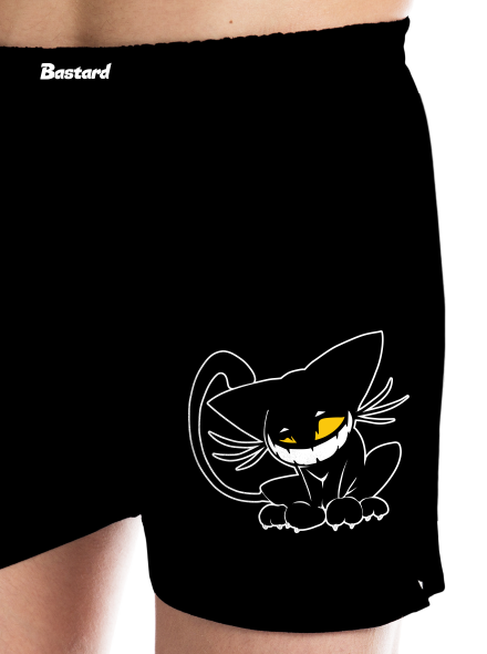 Evil cat férfi alsó nadrág  Black