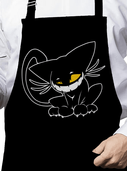 Evil cat kötény  Black