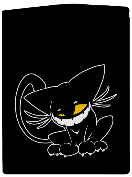 Evil cat cipzáras férfi pulóver  Black