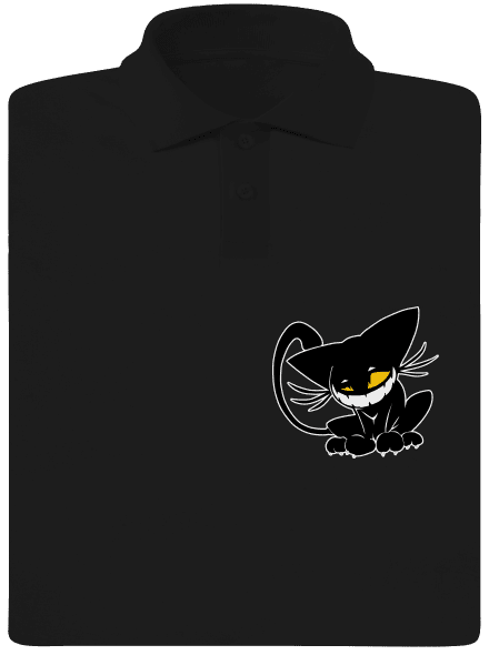 Evil cat férfi pólóingek  Black