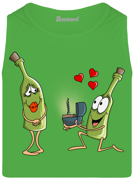 A bor szeretete férfi trikó  Lime