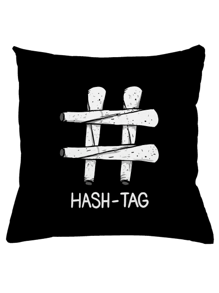 Hash tag párna  Black