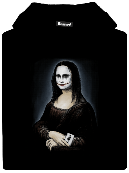 Mona Joker Lisa gyerek kenguruzsebes pulóver Black