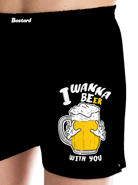 I wanna beer férfi alsó nadrág Black