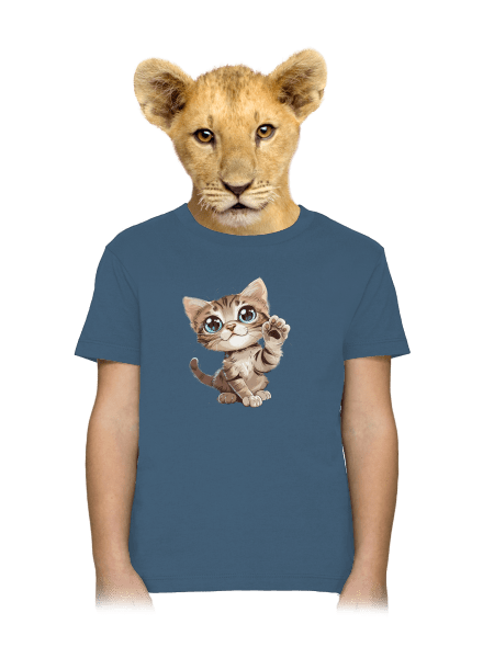 Mancsát rajta gyerek póló Denim