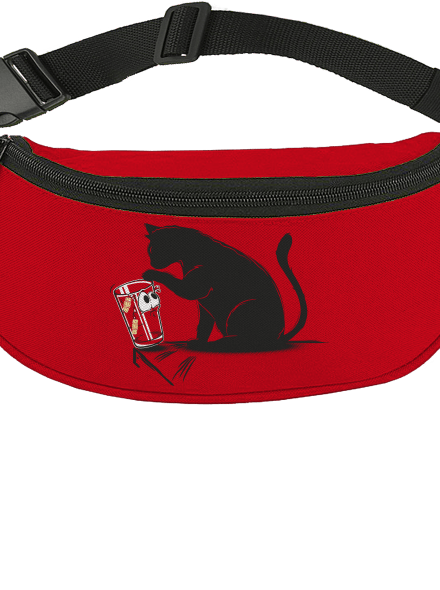 Macska és üveg övtáska  Red