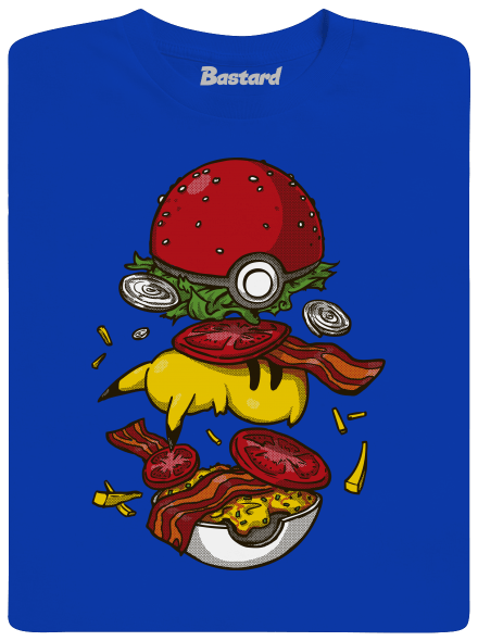 Pokémon burger férfi póló Royal Blue