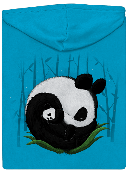 Két alvó panda cipzáras női pulóver  Blue Atol