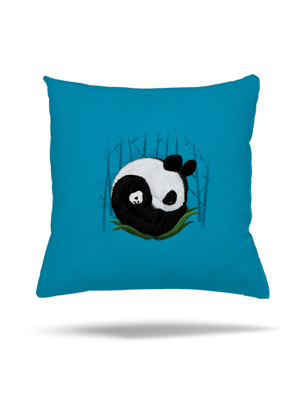 Két alvó panda párna Blue Turquoise