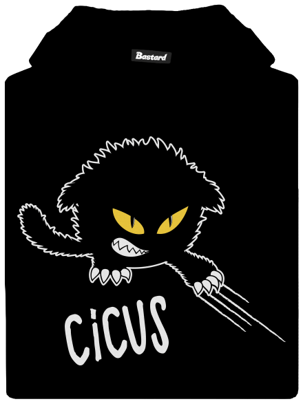 Cicus gyerek kenguruzsebes pulóver Black