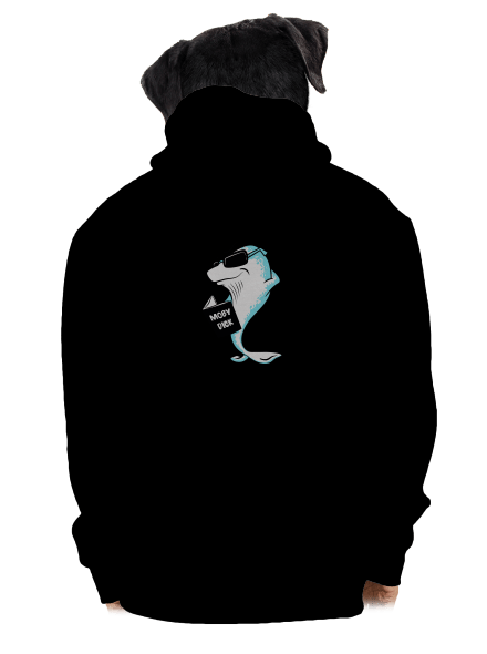 Moby Dick cipzáras férfi pulóver Black