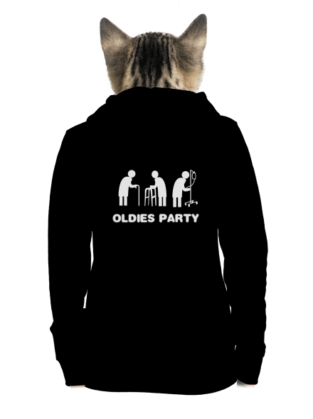 Oldies party cipzáras női pulóver Black