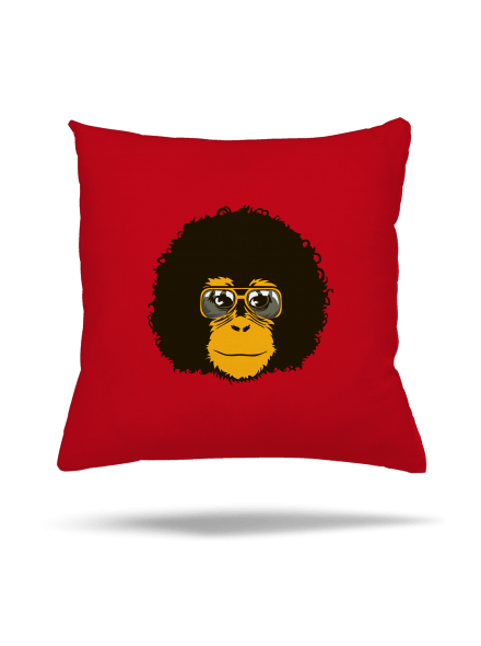 Retró majom párna Red