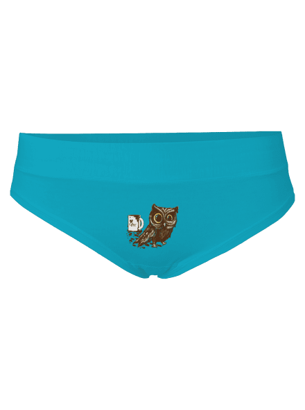 Koffeinfüggő bagoly női bugyik Turquoise