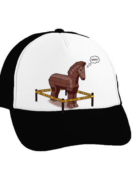 Trójai faló sültös sapka  Black cap