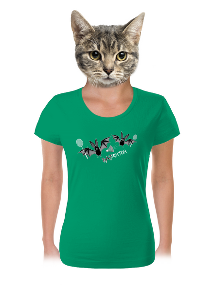 Batminton női póló Kelly Green Mal