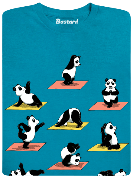 Panda jóga férfi póló
