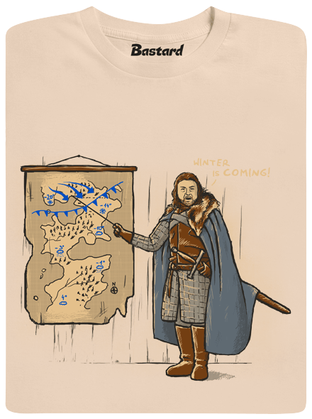 Winter is coming férfi póló barna
