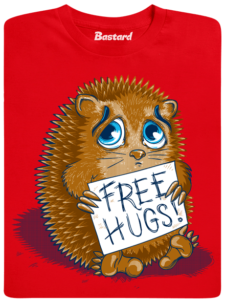 Ingyen ölelés férfi póló piros