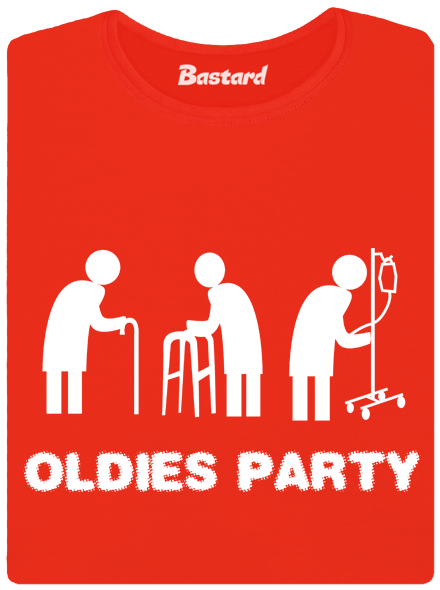 Oldies party női póló piros